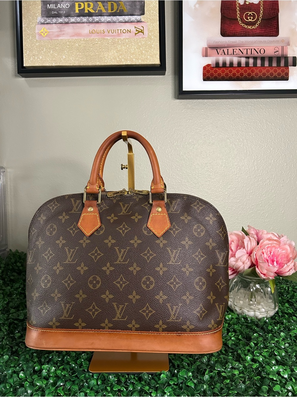 Louis Vuitton Alma PM Monogram Handbag BA1916 Vintage Made in France